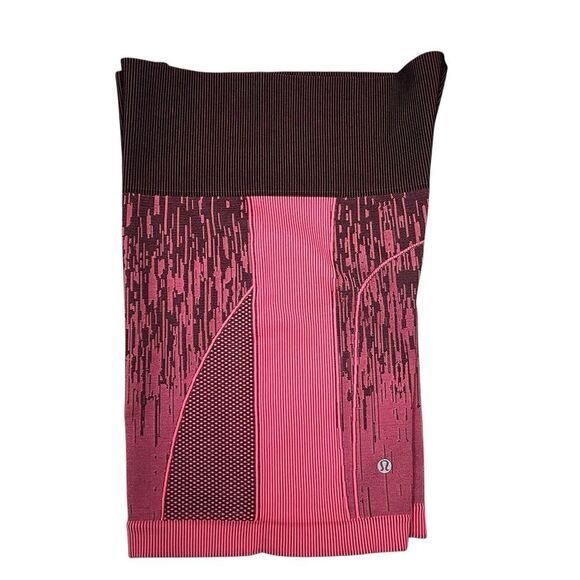 Lululemon Sculpt Short Electric Coral Pink Black seamless all sport High Waist 6 - Picture 3 of 10